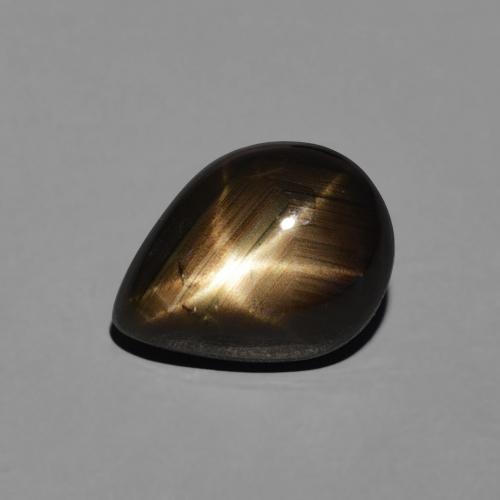 3.64ct 天然 黑色 星光蓝宝石, 梨形, 不透明