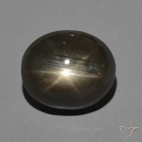 3.95ct 天然 黑色 星光蓝宝石, 椭圆形, 不透明