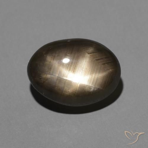 2.47ct 天然 黑色 星光蓝宝石, 椭圆形, 不透明