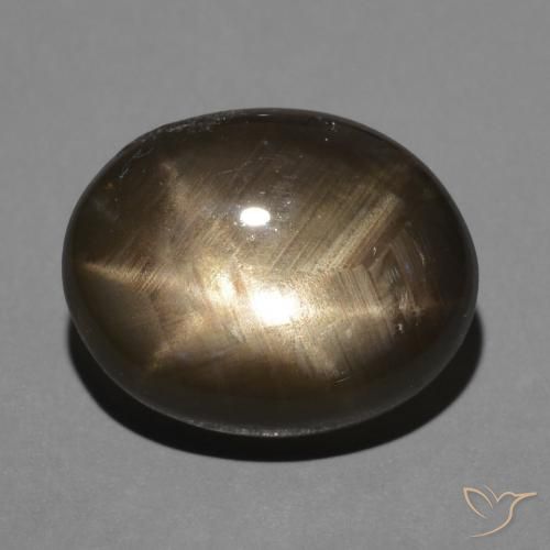 3.70ct 天然 黑色 星光蓝宝石, 椭圆形, 不透明
