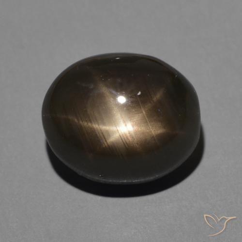 4.27ct 天然 黑色 星光蓝宝石, 椭圆形, 不透明