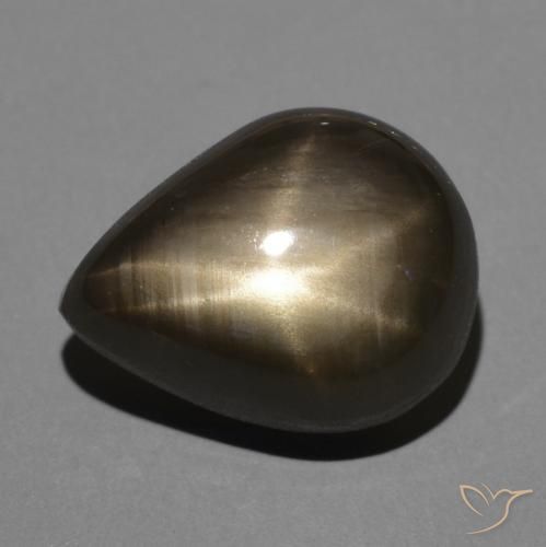4.54ct 天然 黑色 星光蓝宝石, 梨形, 不透明