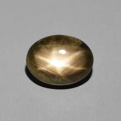 4.38ct 天然 黑色 星光蓝宝石, 椭圆形, 不透明