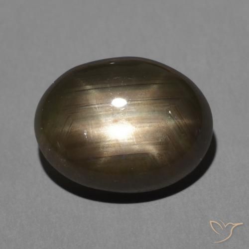 3.66ct 天然 黑色 星光蓝宝石, 椭圆形, 不透明