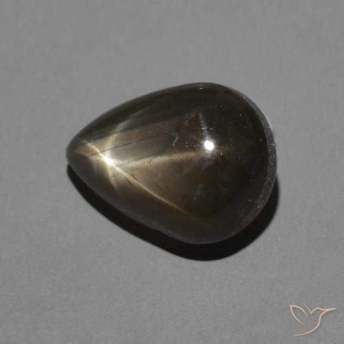 2.50克拉天然星光蓝宝石，梨形，不透明