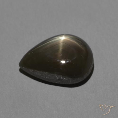 2.50克拉天然星光蓝宝石，梨形，不透明