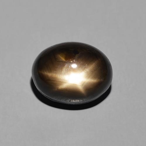 5.71ct 天然 黑色 星光蓝宝石, 椭圆形, 不透明