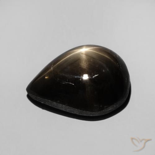 4.69克拉天然星光蓝宝石，梨形，不透明