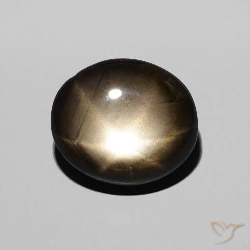 3.55ct 天然 黑色 星光蓝宝石, 椭圆形, 不透明