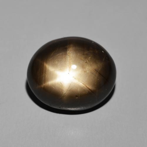 17.54ct 天然 黑色 星光蓝宝石, 椭圆形, 不透明