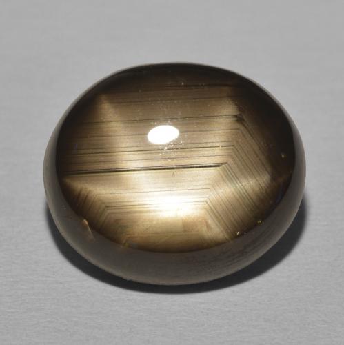 20.30ct 天然 黑色 星光蓝宝石, 椭圆形, 不透明