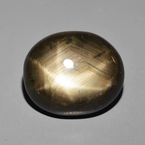 34.34ct 天然 黑色 星光蓝宝石, 椭圆形, 不透明