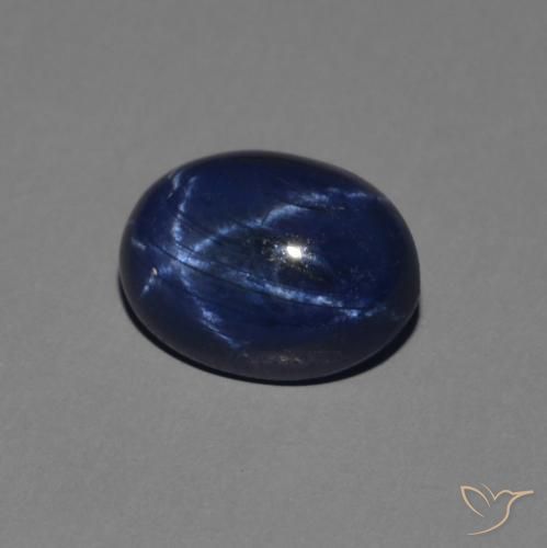 1.38克拉天然星光蓝宝石，椭圆形，不透明
