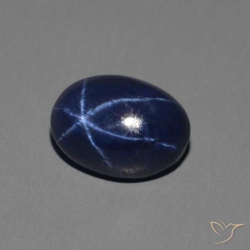 1.56克拉天然星光蓝宝石，椭圆形，不透明