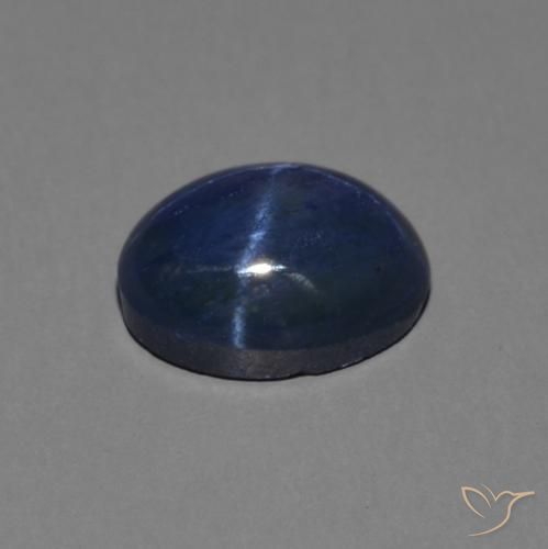 1.63克拉天然星光蓝宝石，椭圆形，不透明