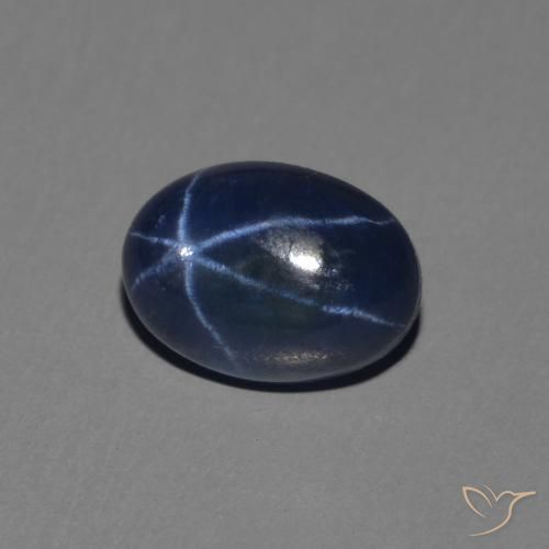 1.46克拉天然星光蓝宝石，椭圆形，不透明