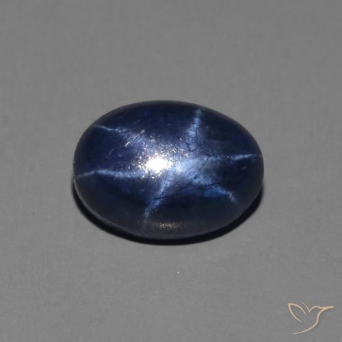 1.46ct 天然 深蓝色 星光蓝宝石, 椭圆形, 不透明