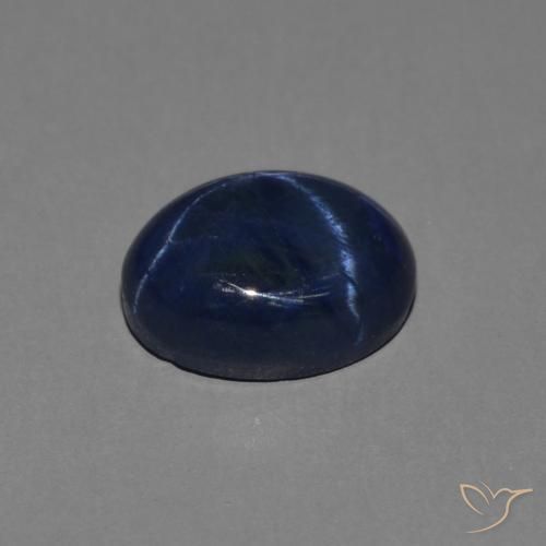 1.44克拉天然星光蓝宝石，椭圆形，不透明