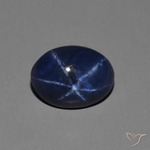1.48ct 天然 深蓝色 星光蓝宝石, 椭圆形, 不透明