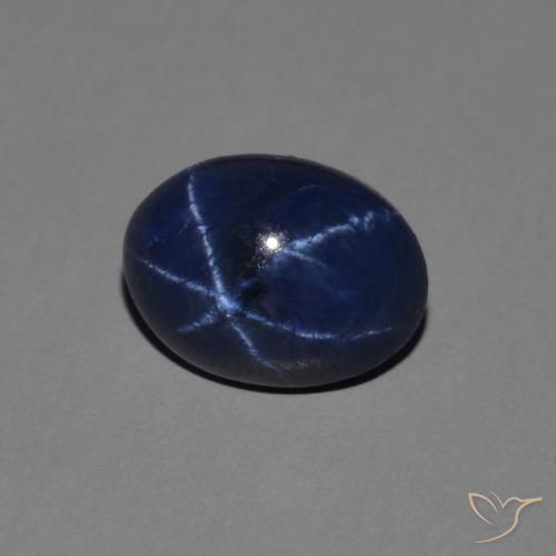 1.48克拉天然星光蓝宝石，椭圆形，不透明