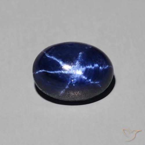 1.80ct 天然 海军蓝 星光蓝宝石, 椭圆形, 不透明