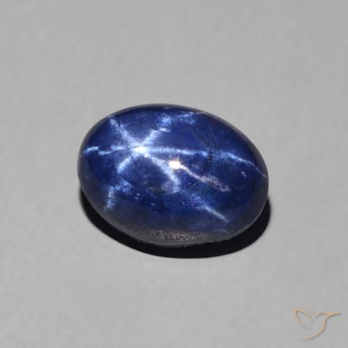 1.52克拉天然星光蓝宝石，椭圆形，不透明