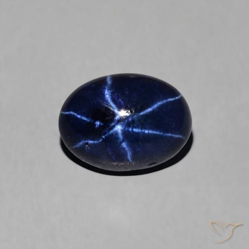 1.36ct 天然 海军蓝 星光蓝宝石, 椭圆形, 不透明