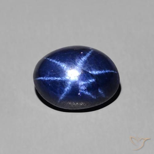 1.95ct 天然 海军蓝 星光蓝宝石, 椭圆形, 不透明