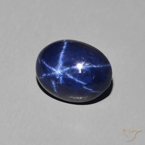 1.88克拉天然星光蓝宝石，椭圆形，不透明