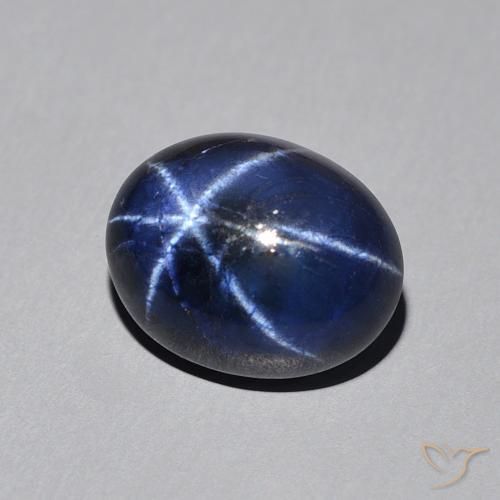 3.46克拉天然星光蓝宝石，椭圆形，不透明
