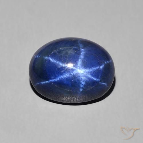 2.76ct 天然 海军蓝 星光蓝宝石, 椭圆形, 不透明