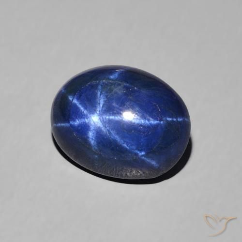 2.76克拉天然星光蓝宝石，椭圆形，不透明