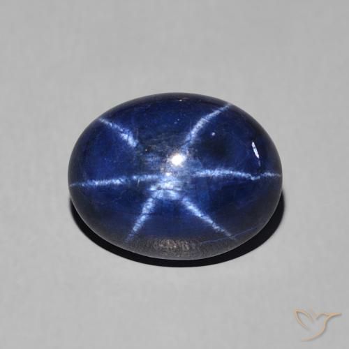 3.39克拉天然星光蓝宝石，椭圆形切割，9.2×7.2毫米，不透明