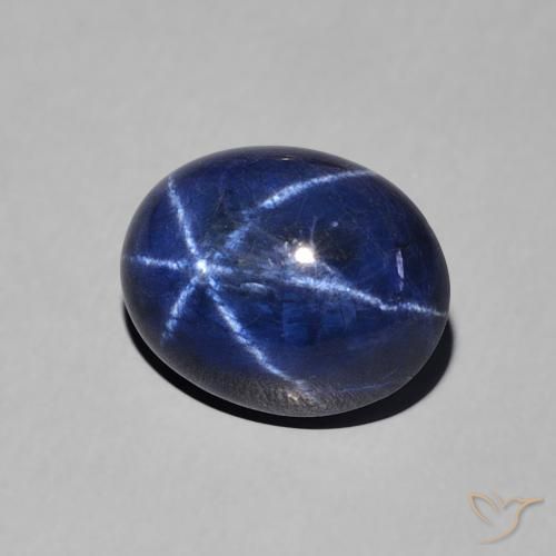 3.39克拉天然星光蓝宝石，椭圆形切割，9.2×7.2毫米，不透明