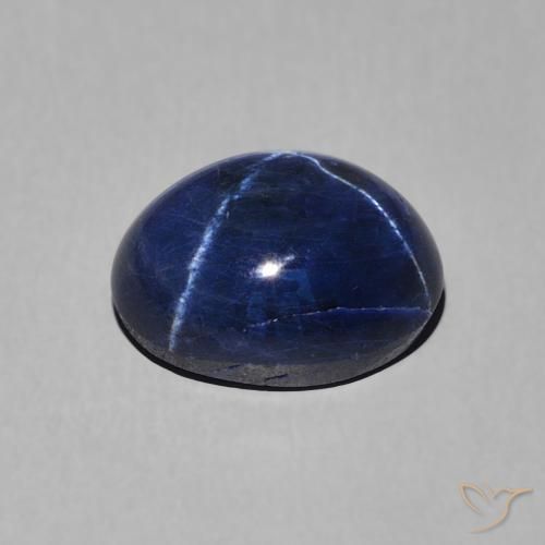 3.39克拉天然星光蓝宝石，椭圆形切割，9.2×7.2毫米，不透明