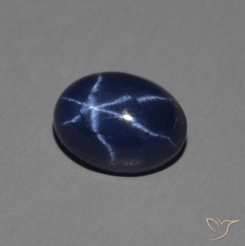 1.52克拉天然星光蓝宝石，椭圆形，不透明