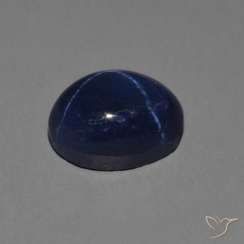1.79克拉天然星光蓝宝石，椭圆形切割，7.2×5.3毫米，不透明