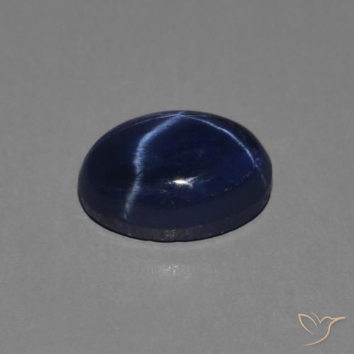 1.39克拉天然星光蓝宝石，椭圆形，不透明