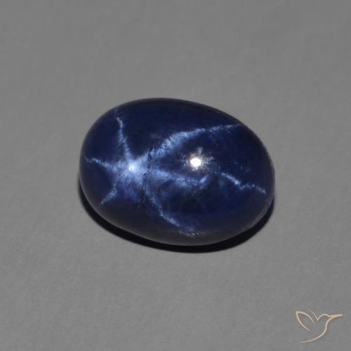 1.64克拉天然星光蓝宝石，椭圆形，不透明