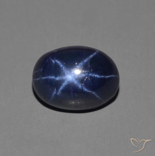 1.77ct 天然 深蓝色 星光蓝宝石, 椭圆形, 不透明