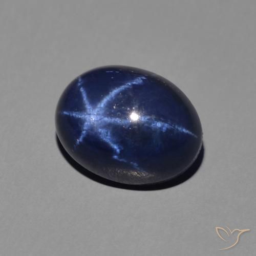 2.44克拉天然星光蓝宝石，椭圆形，不透明