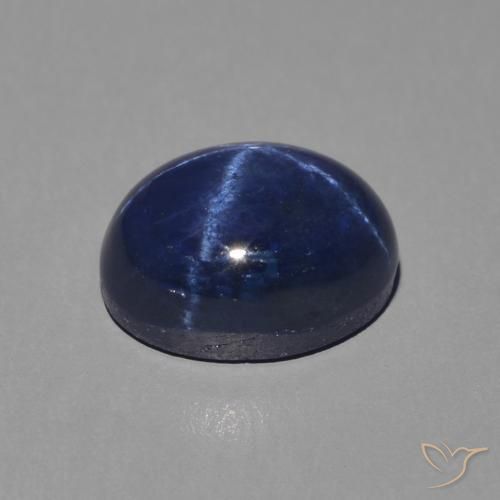 2.44克拉天然星光蓝宝石，椭圆形，不透明