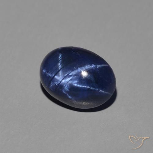 1.47克拉天然星光蓝宝石，椭圆形，不透明
