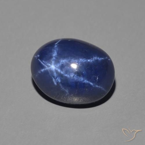 2.50克拉天然星光蓝宝石，椭圆形，不透明