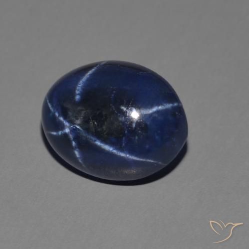 2.89克拉天然星光蓝宝石，椭圆形，不透明