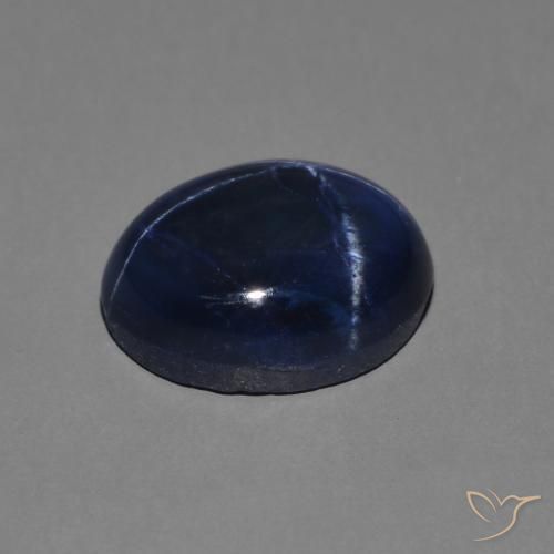 2.89克拉天然星光蓝宝石，椭圆形，不透明