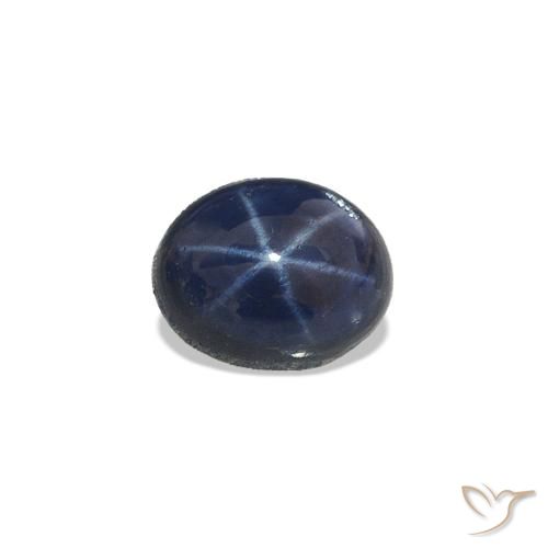 0.62ct 深海军蓝 星光蓝宝石, 椭圆形, 不透明