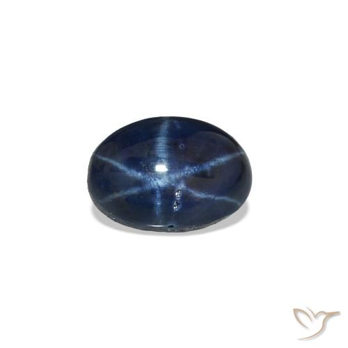 0.61ct 深海军蓝 星光蓝宝石, 椭圆形, 不透明
