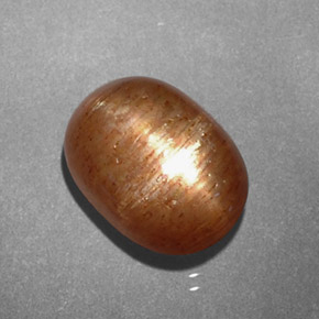 2.81克拉天然棕色星光日光石，椭圆形切割，9.6×5.4毫米，不透明