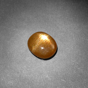 1.18克拉天然棕色星光日光石，椭圆形切割，8.5×7.2毫米，不透明